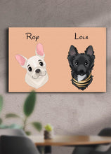 Load image into Gallery viewer, Cartoon Style Sibling - Custom Pet Canvas - NextGenPaws Pet Portraits