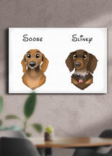 Load image into Gallery viewer, Cartoon Style Sibling - Custom Pet Canvas - NextGenPaws Pet Portraits