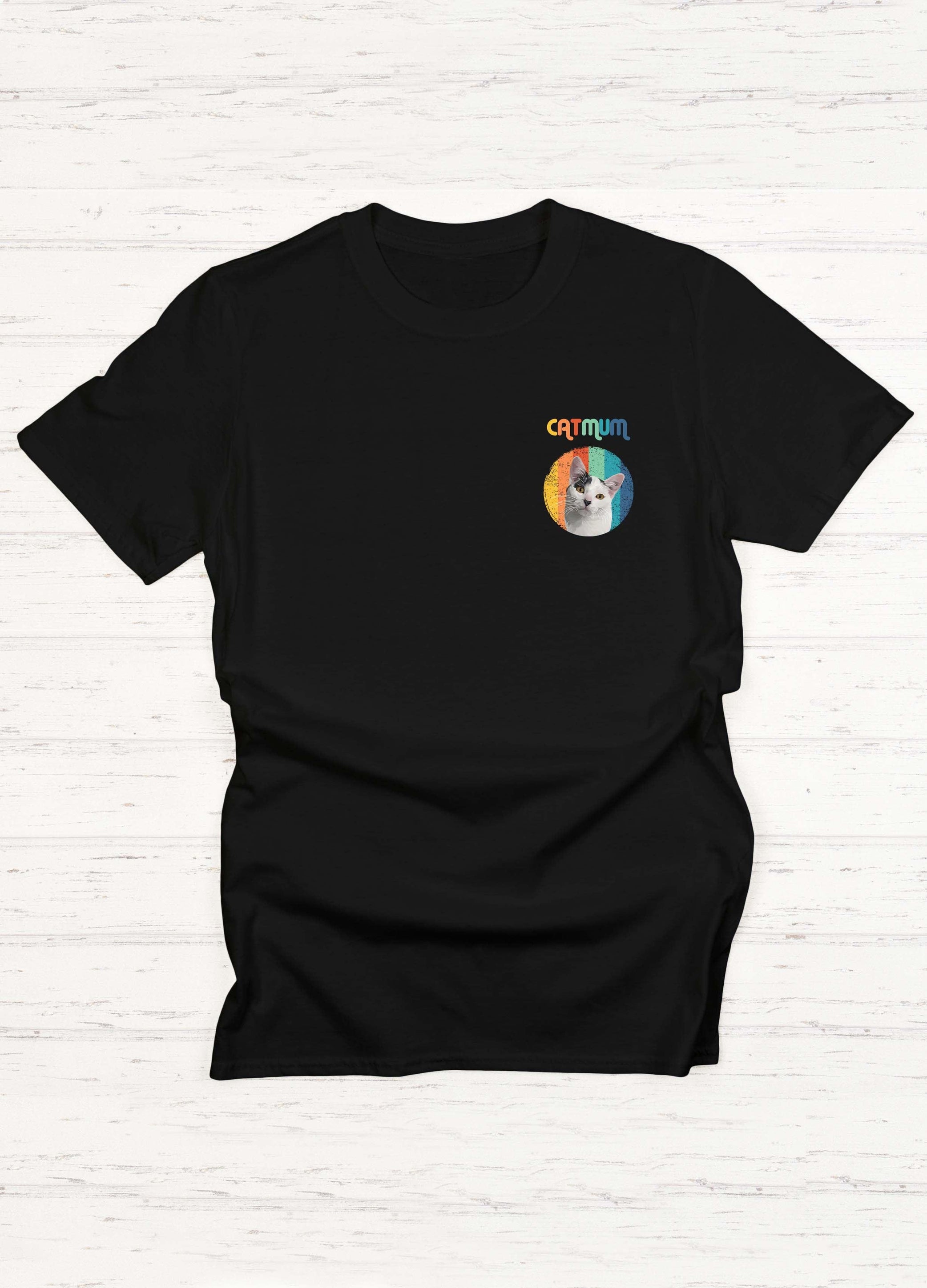 Cat Mum Pocket - Custom Pet TShirt - NextGenPaws Pet Portraits