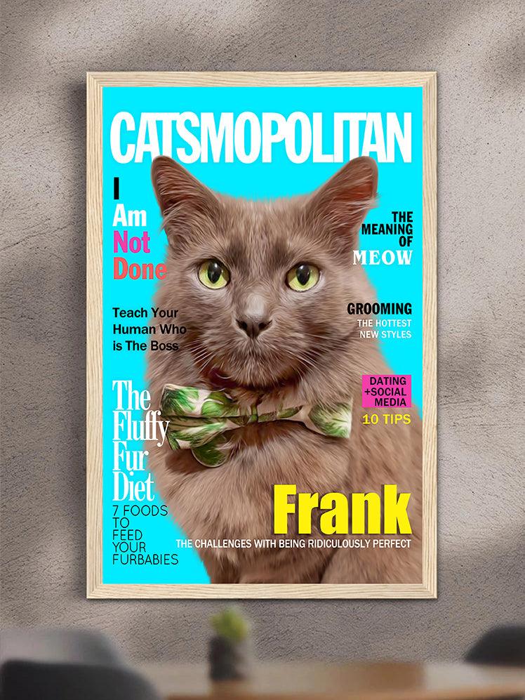 Dog/Catsmopolitan Magazine Cover - Custom Pet Poster - NextGenPaws Pet Portraits