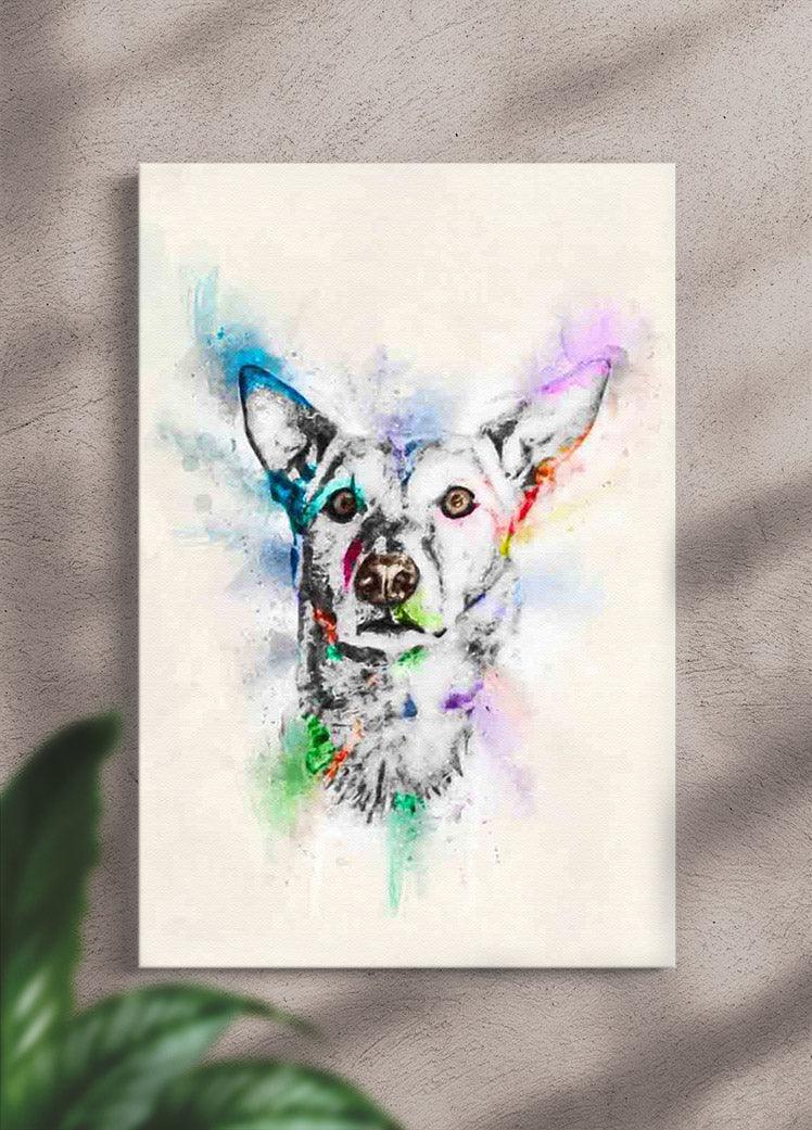 Colourful Painting - Custom Pet Canvas - NextGenPaws Pet Portraits