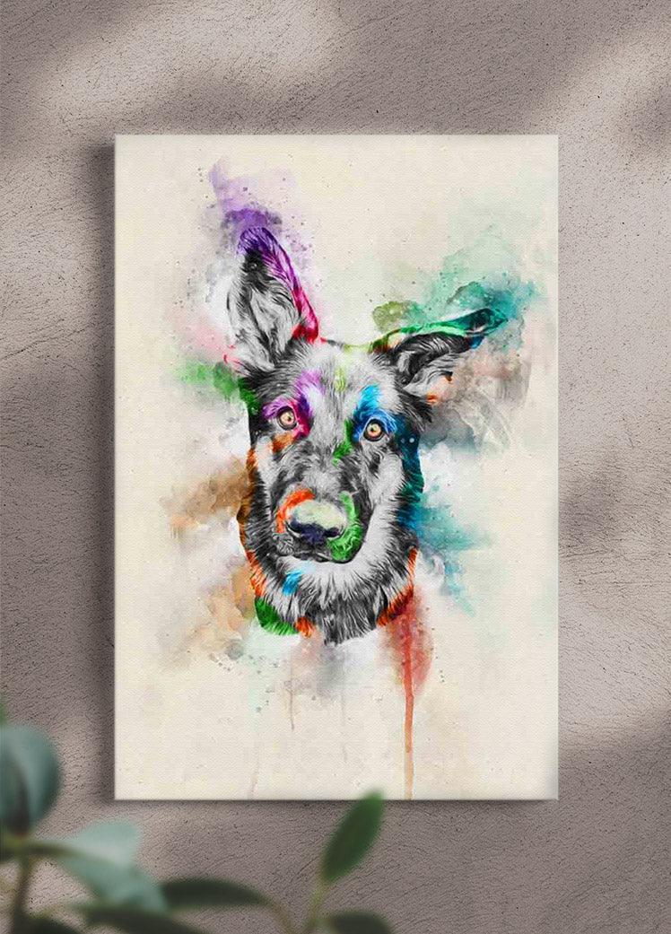 Colourful Painting - Custom Pet Canvas - NextGenPaws Pet Portraits