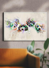 Load image into Gallery viewer, Colourful Painting Sibling - Custom Pet Canvas - NextGenPaws Pet Portraits