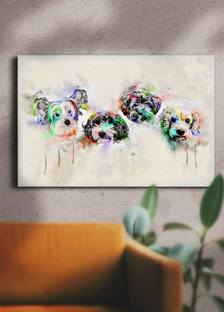Colourful Painting Sibling - Custom Pet Canvas - NextGenPaws Pet Portraits