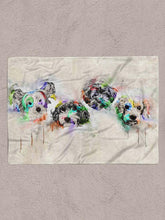 Load image into Gallery viewer, Colourful Painting Sibling - Custom Pet Blanket - NextGenPaws Pet Portraits