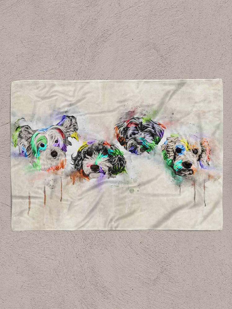 Colourful Painting Sibling - Custom Pet Blanket - NextGenPaws Pet Portraits