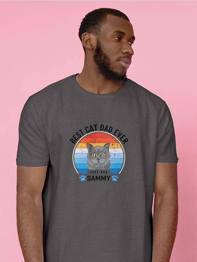 Best Dad Ever - Custom Pet Tshirt - NextGenPaws Pet Portraits