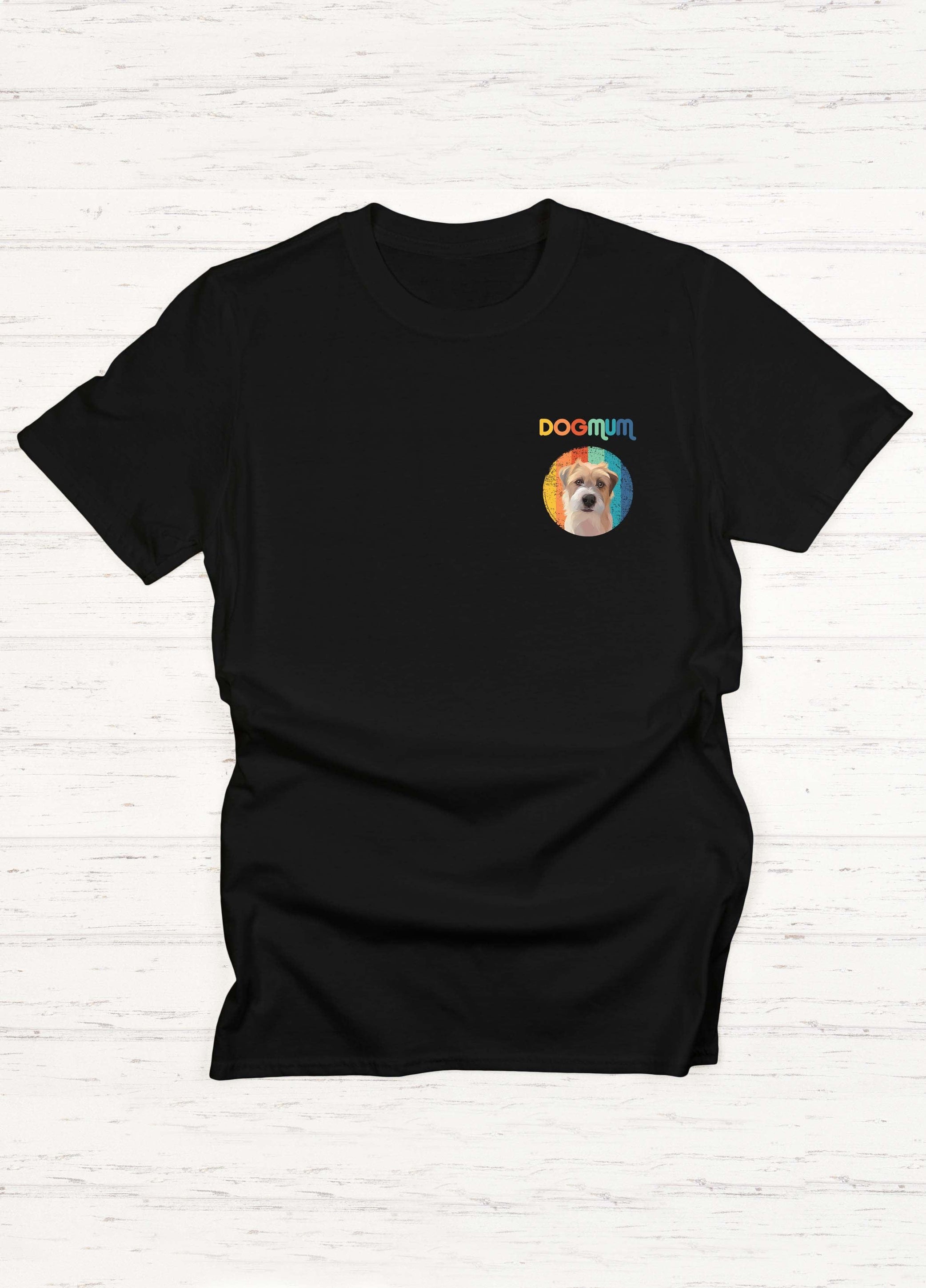 Dog Mum Pocket - Custom Pet TShirt - NextGenPaws Pet Portraits