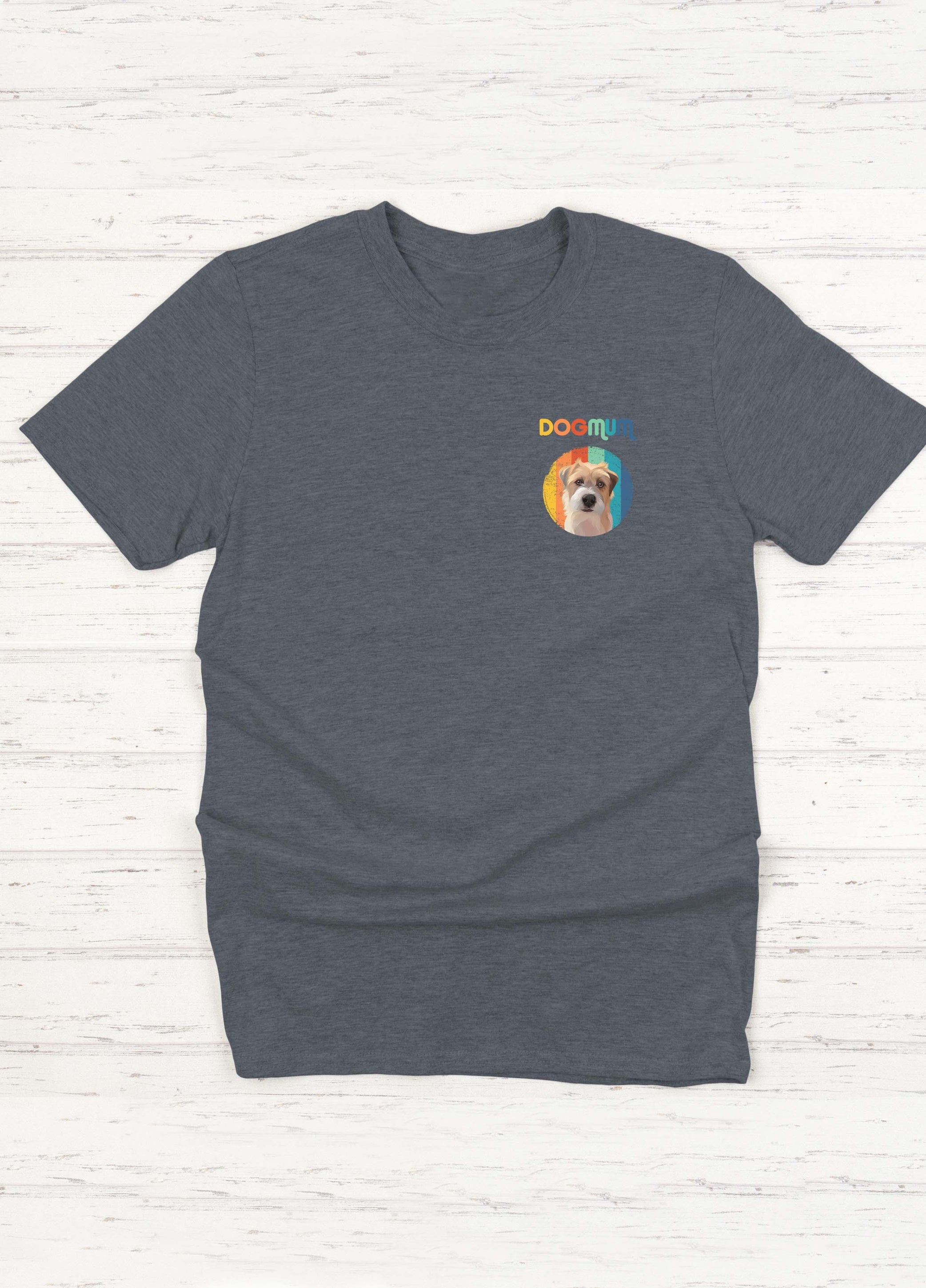 Dog Mum Pocket - Custom Pet TShirt - NextGenPaws Pet Portraits