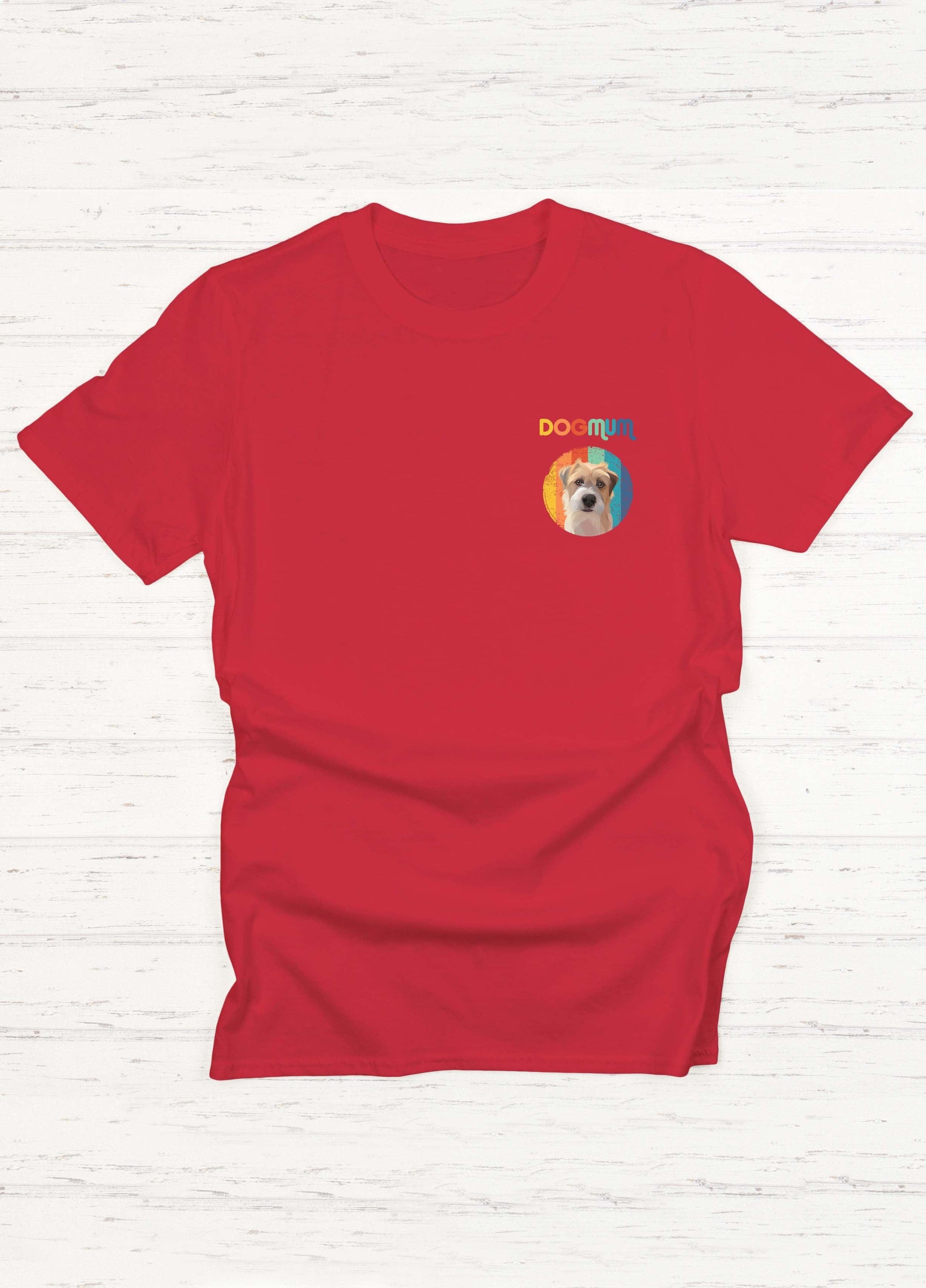Dog Mum Pocket - Custom Pet TShirt - NextGenPaws Pet Portraits