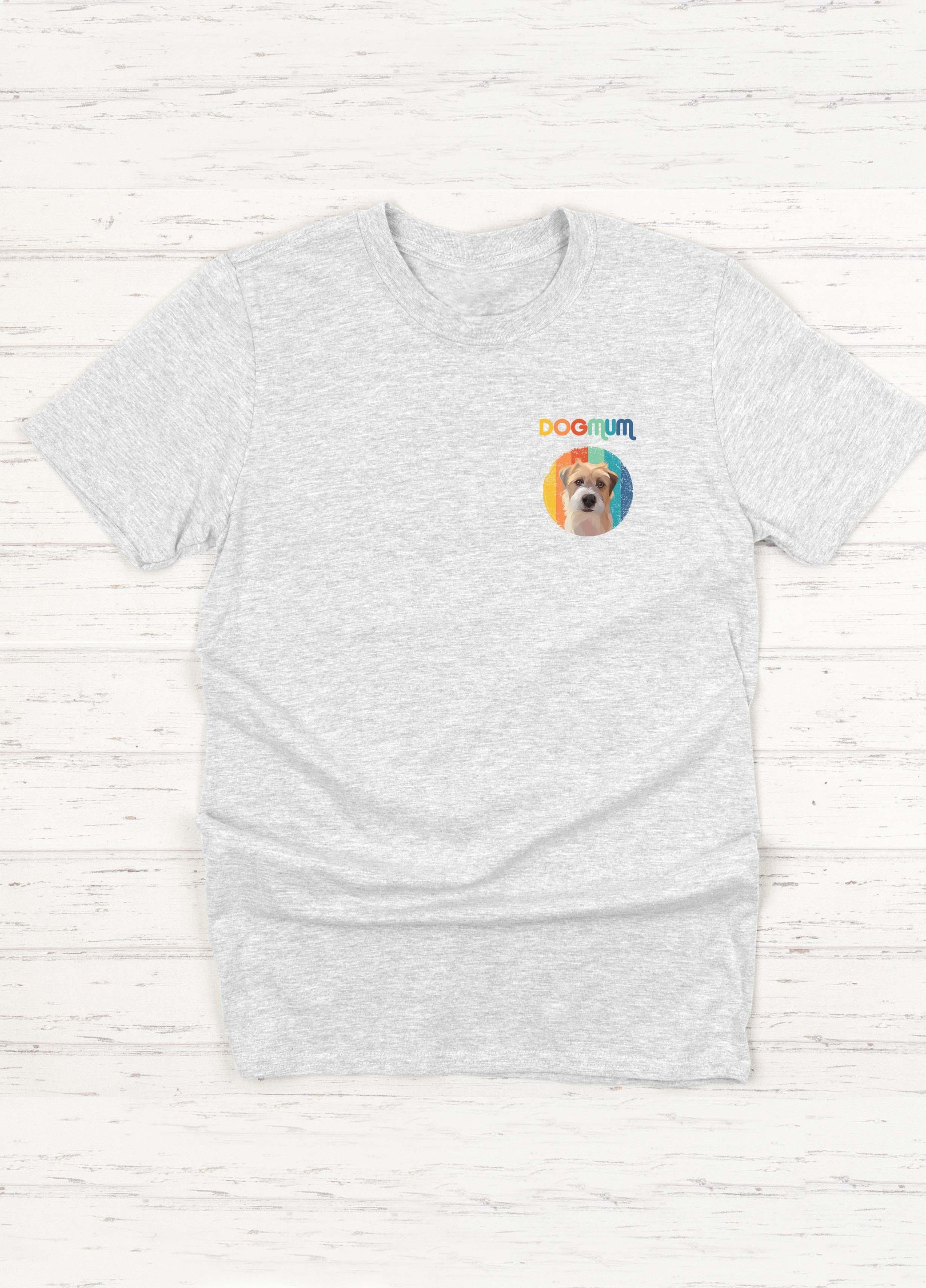 Dog Mum Pocket - Custom Pet TShirt - NextGenPaws Pet Portraits