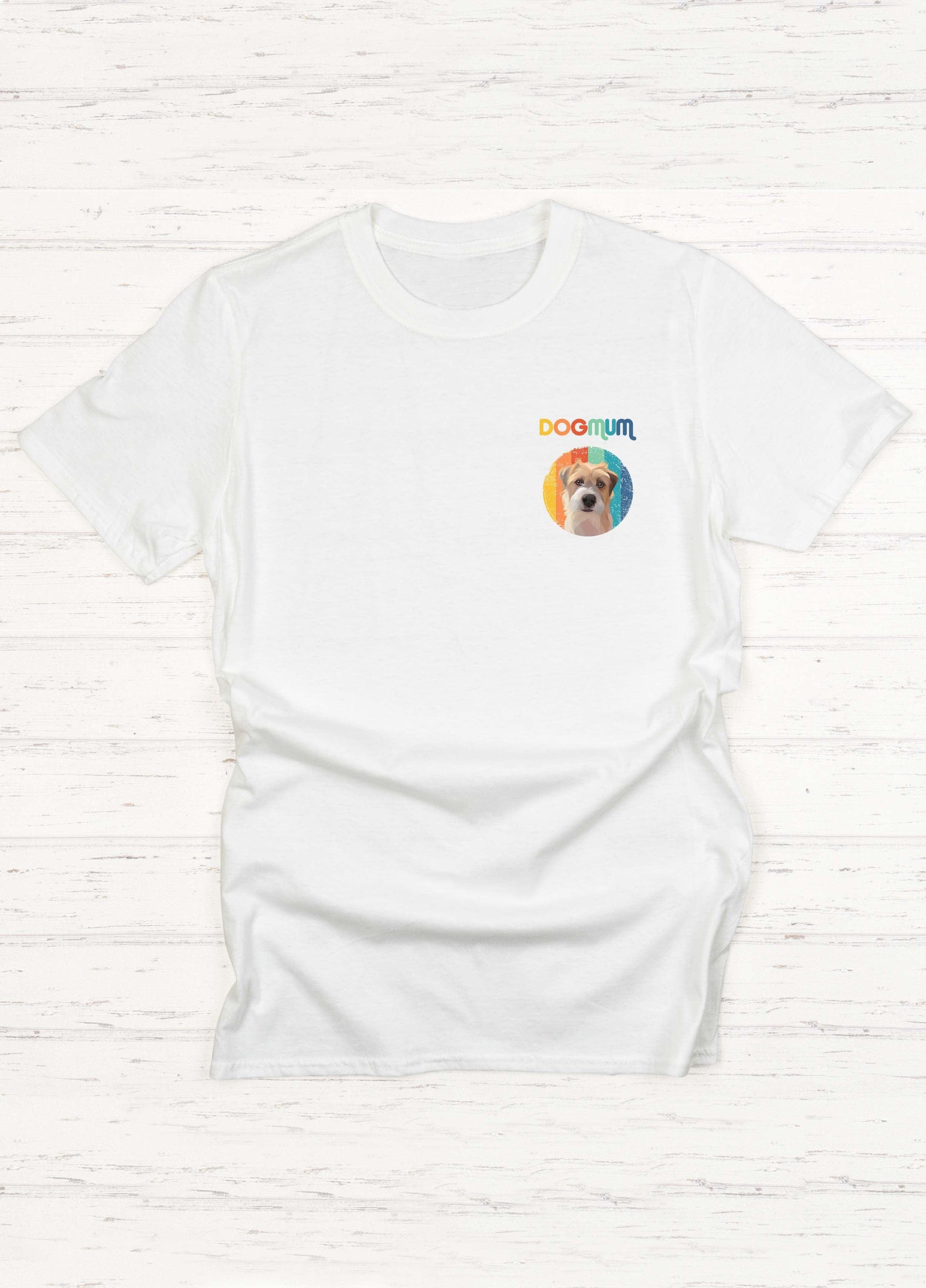 Dog Mum Pocket - Custom Pet TShirt - NextGenPaws Pet Portraits