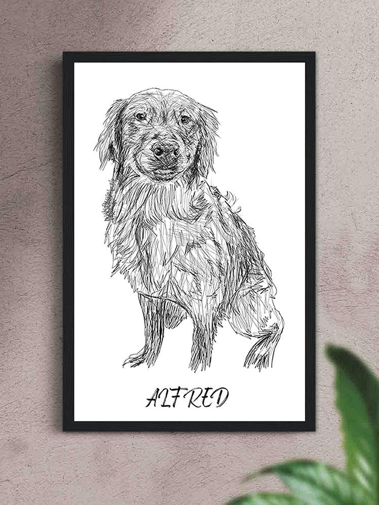 Pencil Sketch - Custom Pet Poster - NextGenPaws Pet Portraits