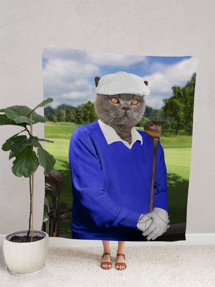 The Golfer Paw - Custom Pet Blanket
