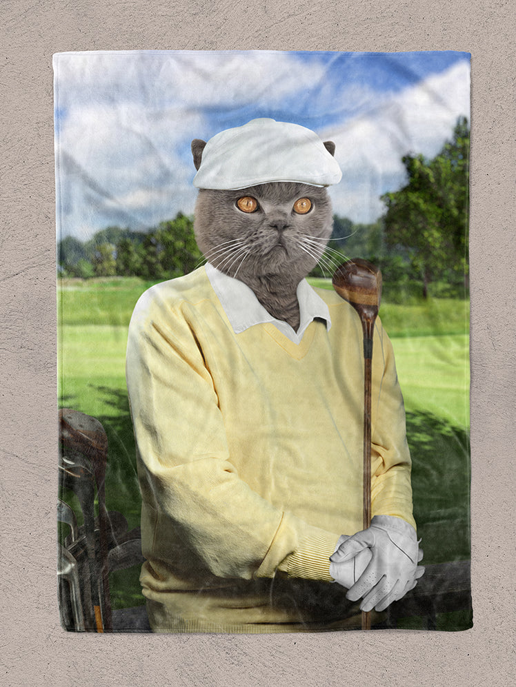 The Golfer Paw - Custom Pet Blanket