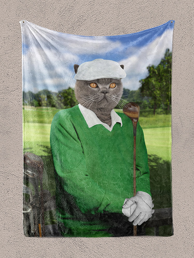 The Golfer Paw - Custom Pet Blanket