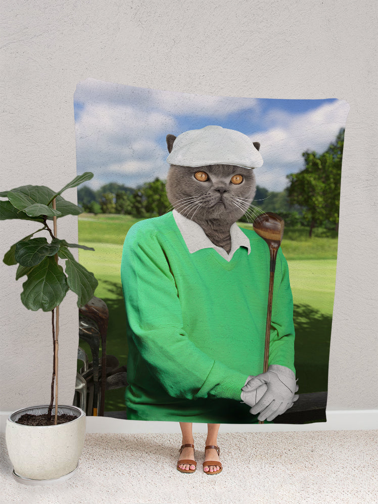 The Golfer Paw - Custom Pet Blanket
