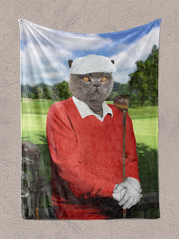 The Golfer Paw - Custom Pet Blanket