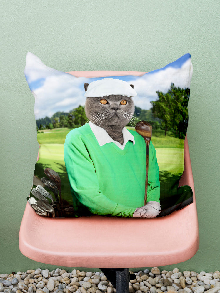 The Golfer Paw - Custom Pet Pillow