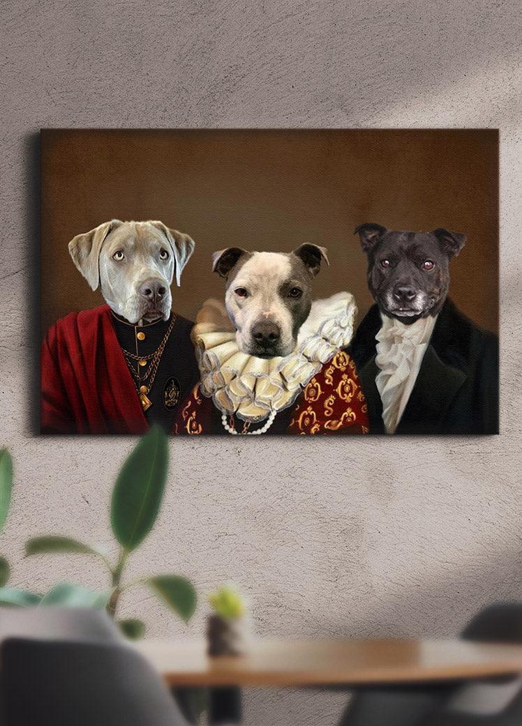 Lucky Trio - Custom Sibling Pet Portrait - NextGenPaws Pet Portraits