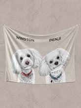 Load image into Gallery viewer, Minimalist Classic Sibling Design - Custom Pet Blanket