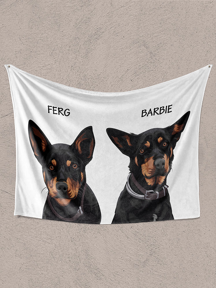 Minimalist Classic Sibling Design - Custom Pet Blanket
