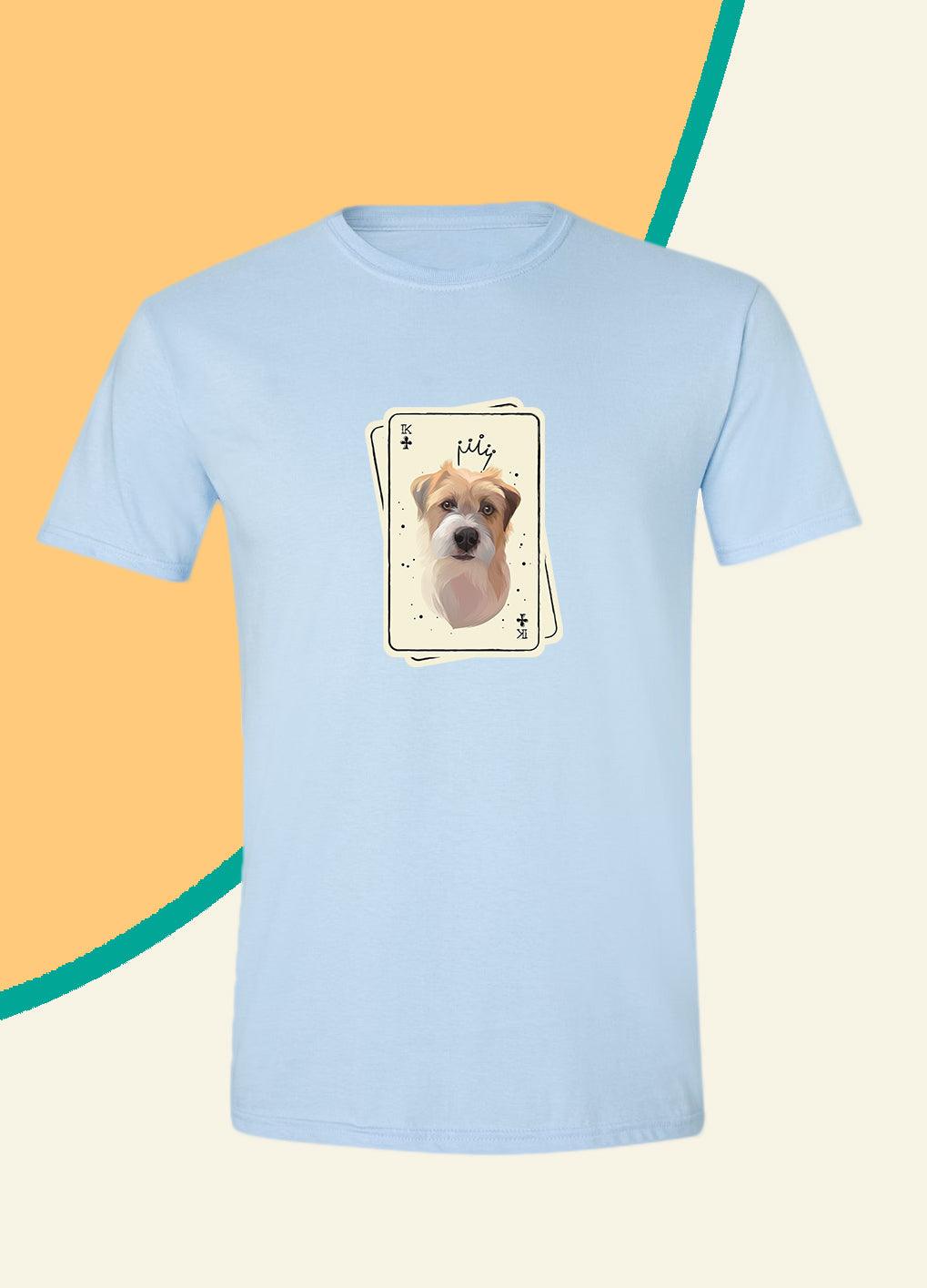 King Playing Cards - Unisex Custom Pet TShirt - NextGenPaws Pet Portraits