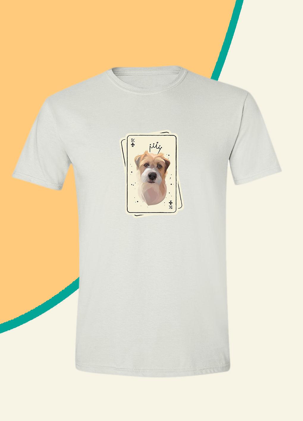 King Playing Cards - Unisex Custom Pet TShirt - NextGenPaws Pet Portraits