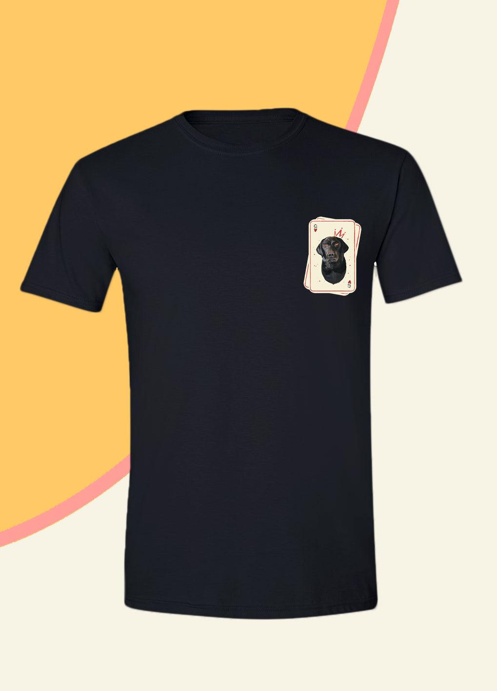 Queen Playing Cards Pocket - Unisex Custom Pet TShirt - NextGenPaws Pet Portraits