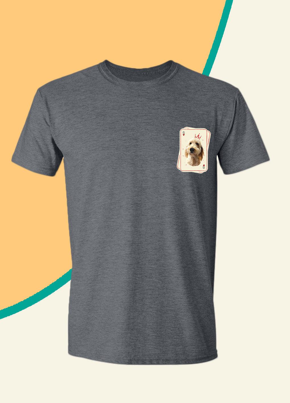 Queen Playing Cards Pocket - Unisex Custom Pet TShirt - NextGenPaws Pet Portraits