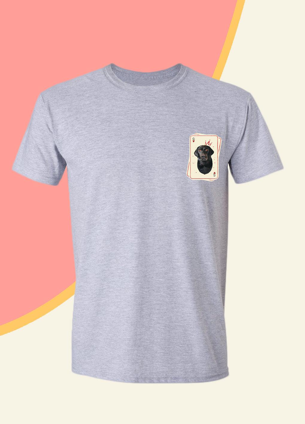 Queen Playing Cards Pocket - Unisex Custom Pet TShirt - NextGenPaws Pet Portraits
