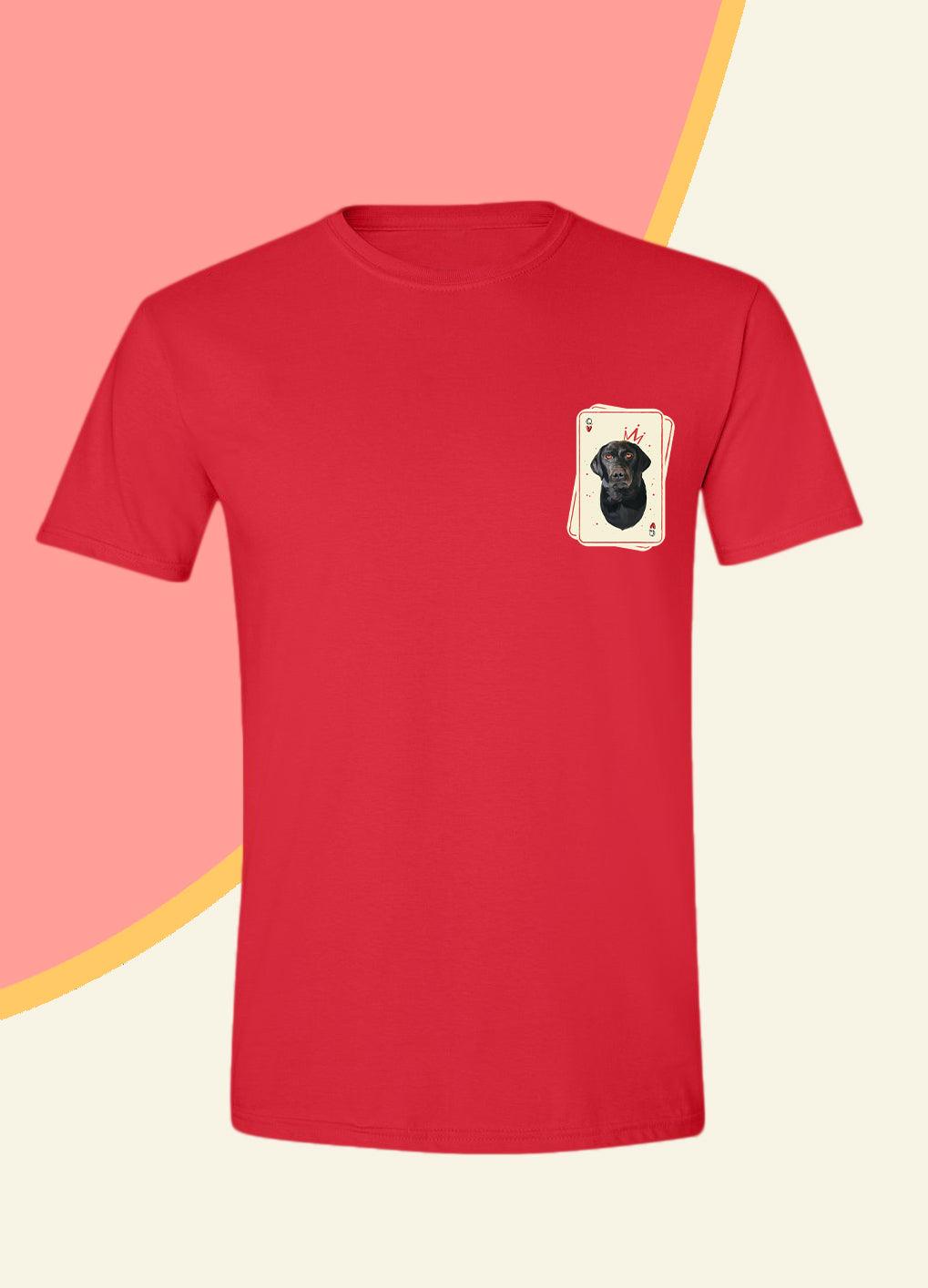 Queen Playing Cards Pocket - Unisex Custom Pet TShirt - NextGenPaws Pet Portraits