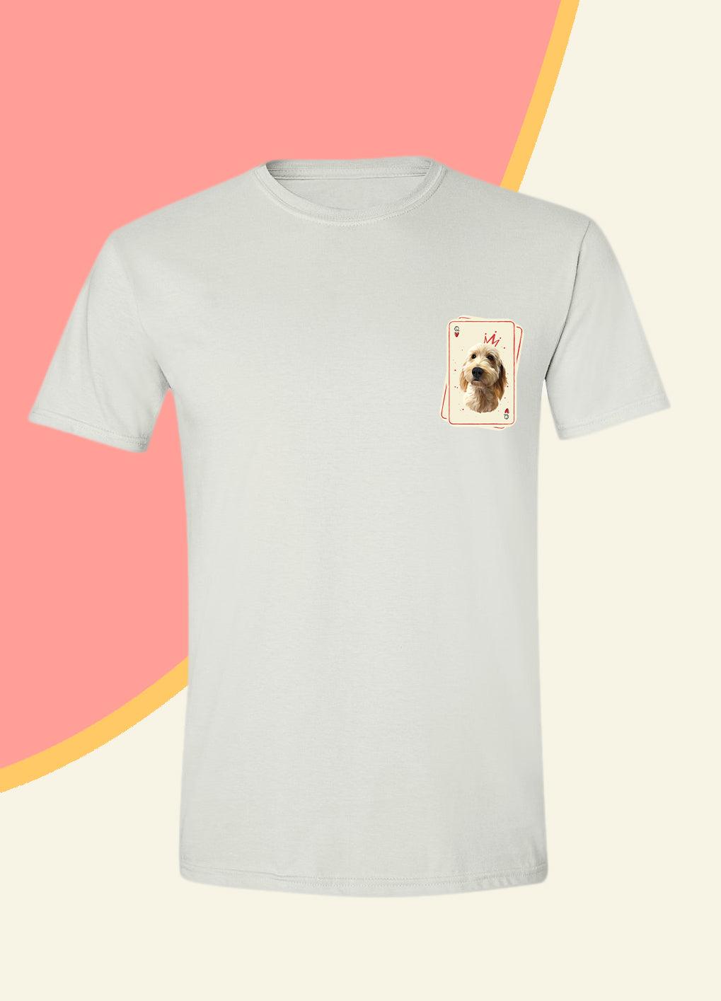 Queen Playing Cards Pocket - Unisex Custom Pet TShirt - NextGenPaws Pet Portraits