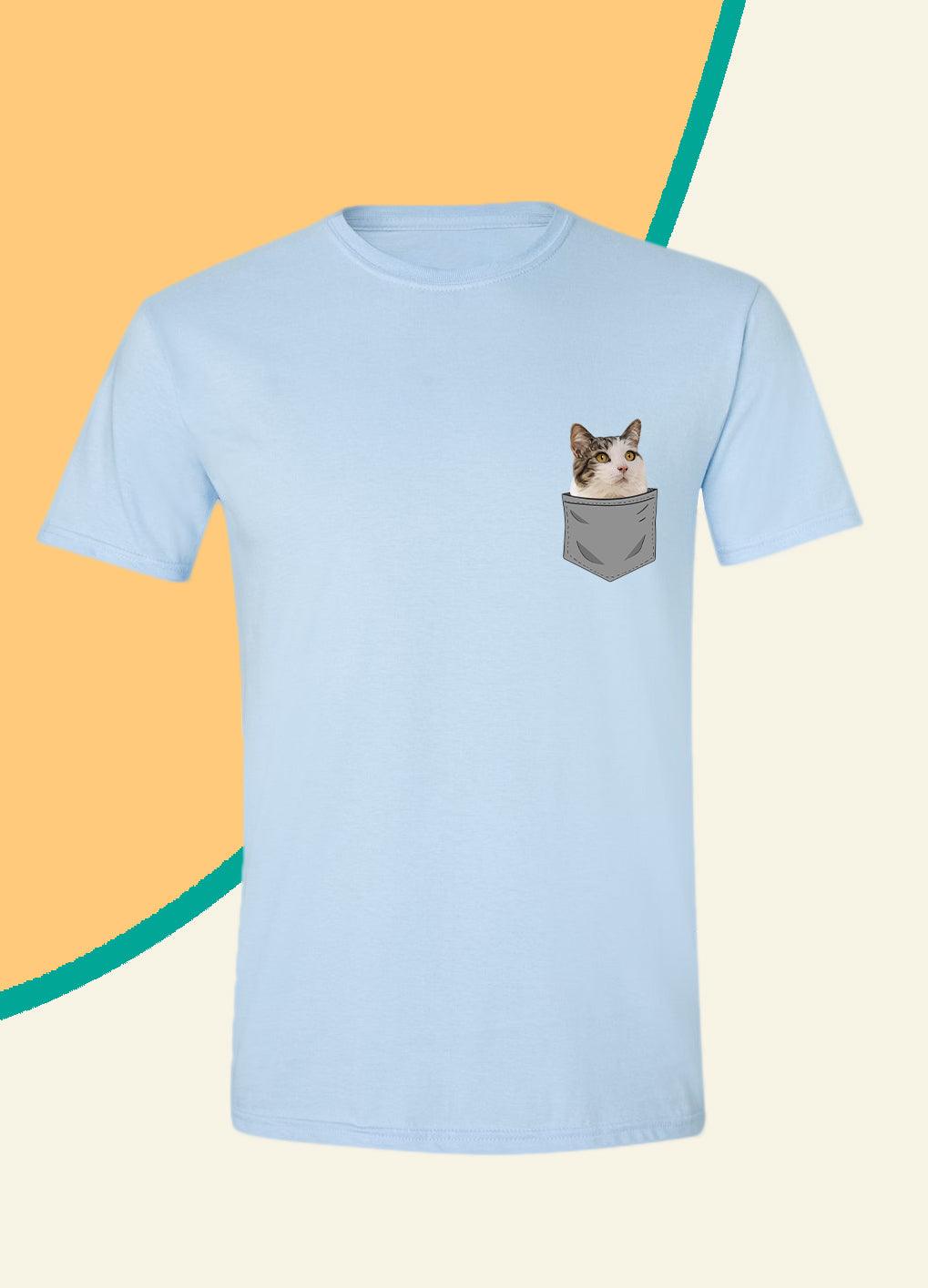 Minimalist Style Pocket - Custom Pet TShirt - NextGenPaws Pet Portraits