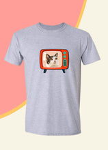 Load image into Gallery viewer, Retro TV - Unisex Custom Pet TShirt - NextGenPaws Pet Portraits