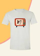 Load image into Gallery viewer, Retro TV - Unisex Custom Pet TShirt - NextGenPaws Pet Portraits
