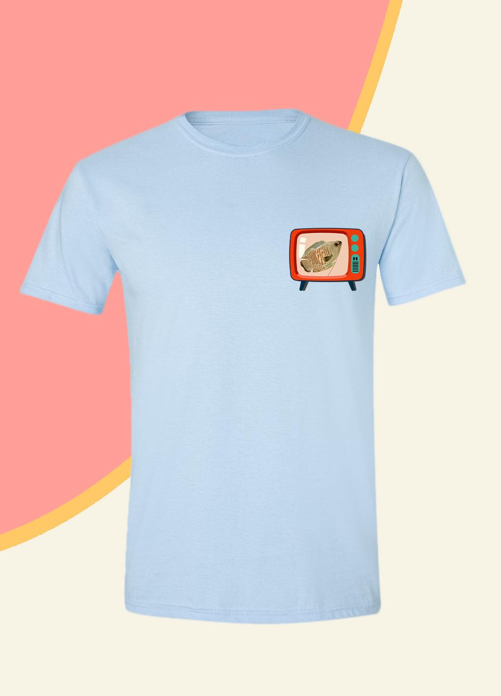Retro TV Pocket - Unisex Custom Pet TShirt - NextGenPaws Pet Portraits