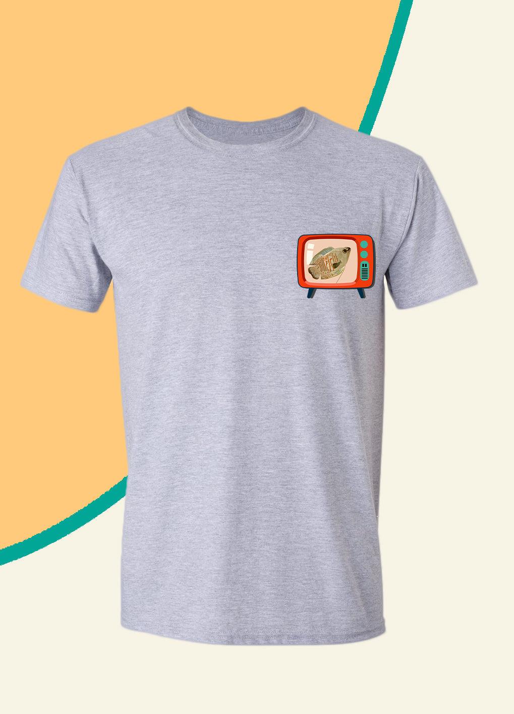 Retro TV Pocket - Unisex Custom Pet TShirt - NextGenPaws Pet Portraits