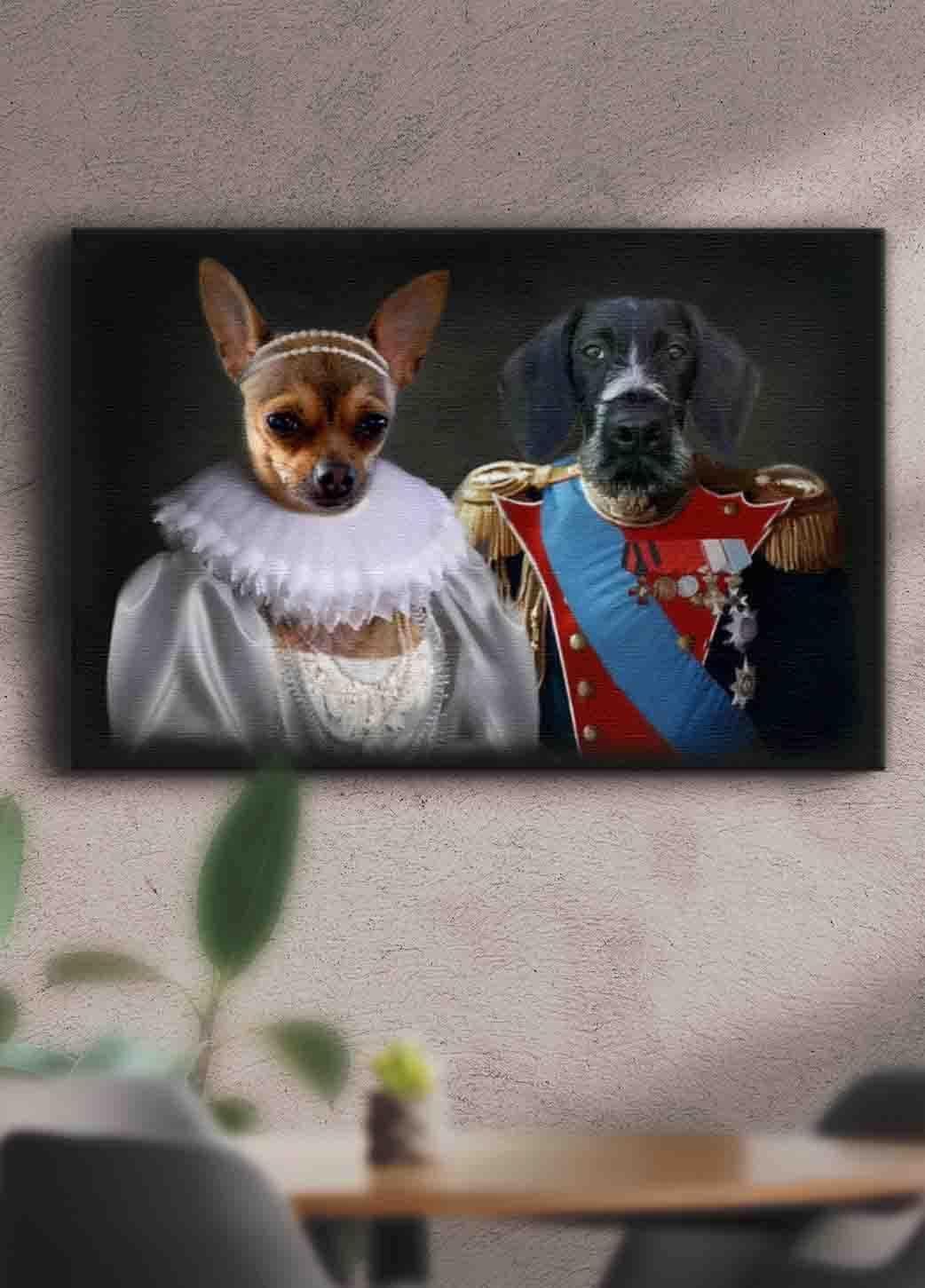 The Army Couple - Custom Sibling Pet Blanket - NextGenPaws Pet Portraits