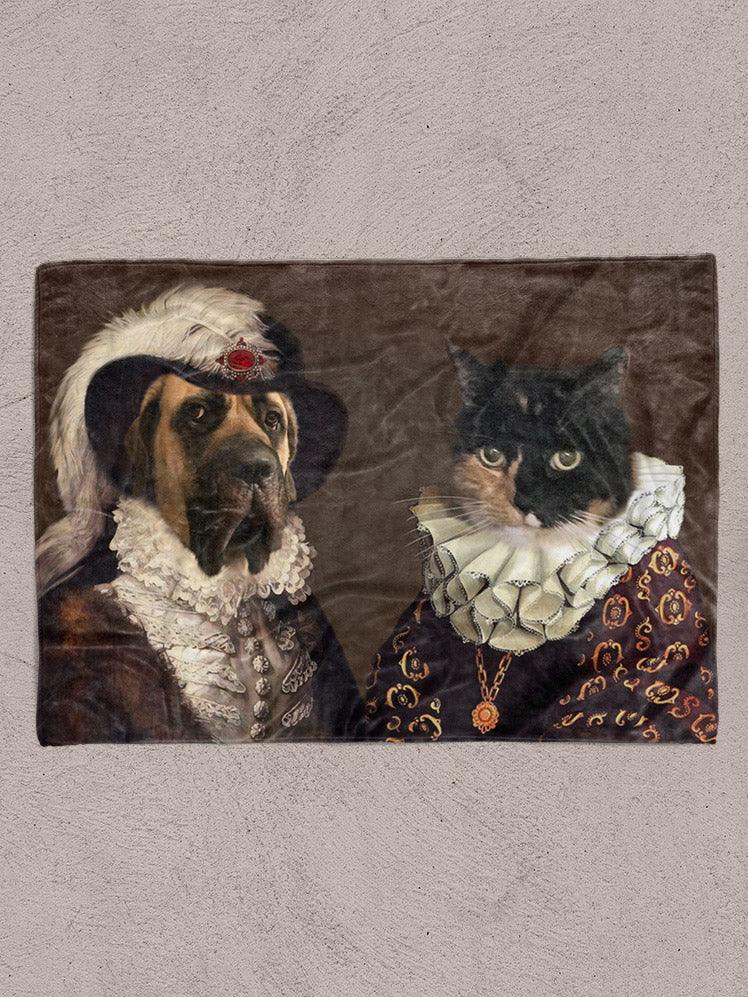 The Bourgeois Sisters - Custom Sibling Pet Blanket - NextGenPaws Pet Portraits