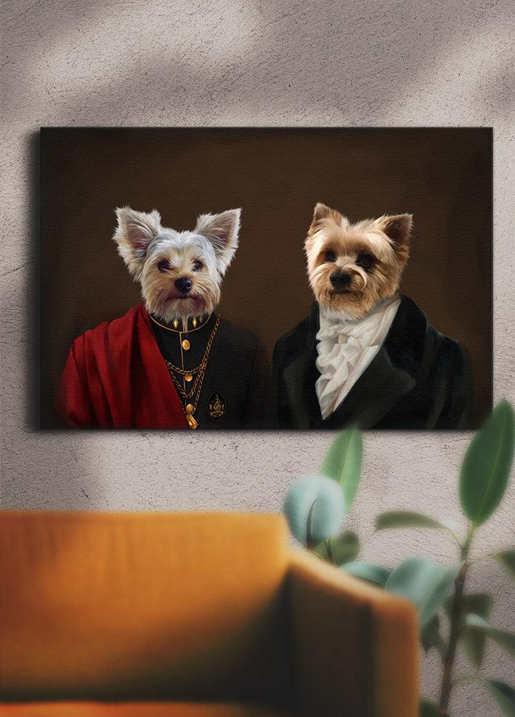 The Bourgeois Couple - Custom Sibling Pet Portrait - NextGenPaws Pet Portraits