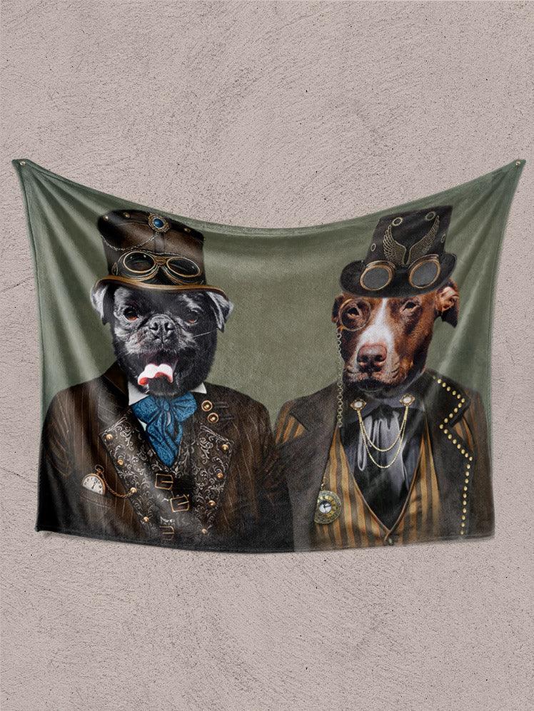 The Doc and The Pilot - Custom Sibling Pet Blanket - NextGenPaws Pet Portraits