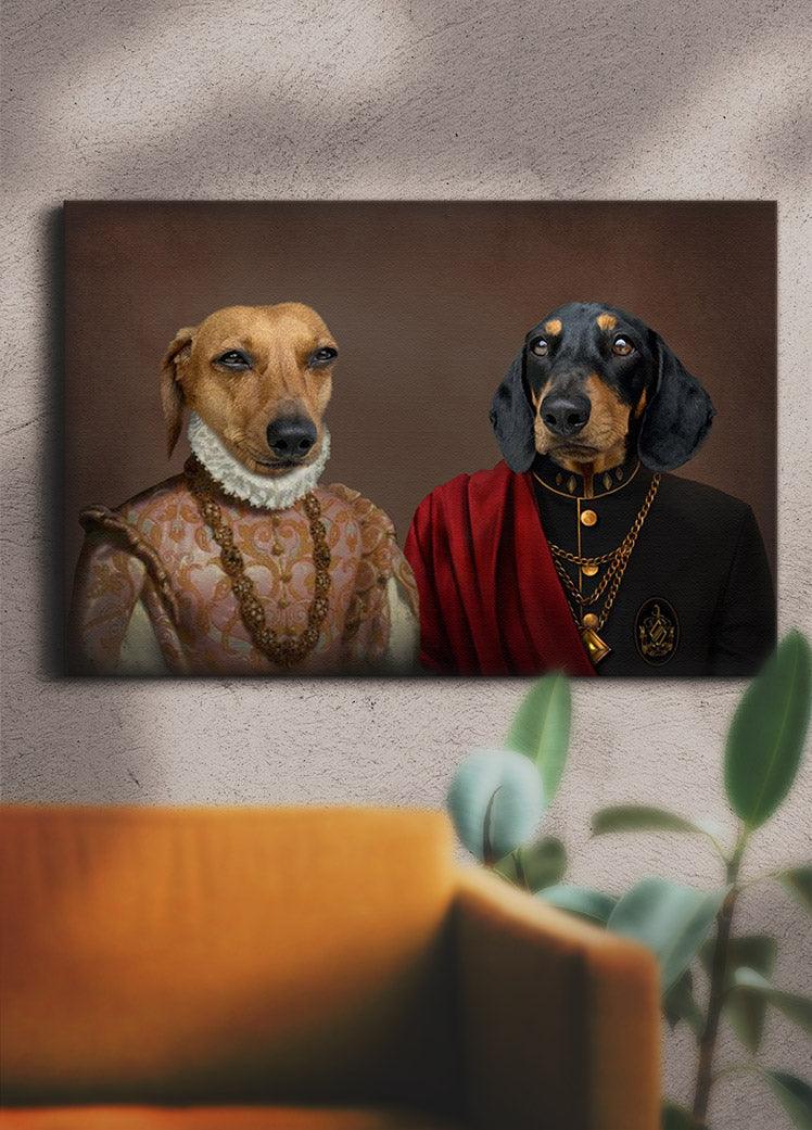 The Purple Couple - Custom Sibling Pet Portrait - NextGenPaws Pet Portraits