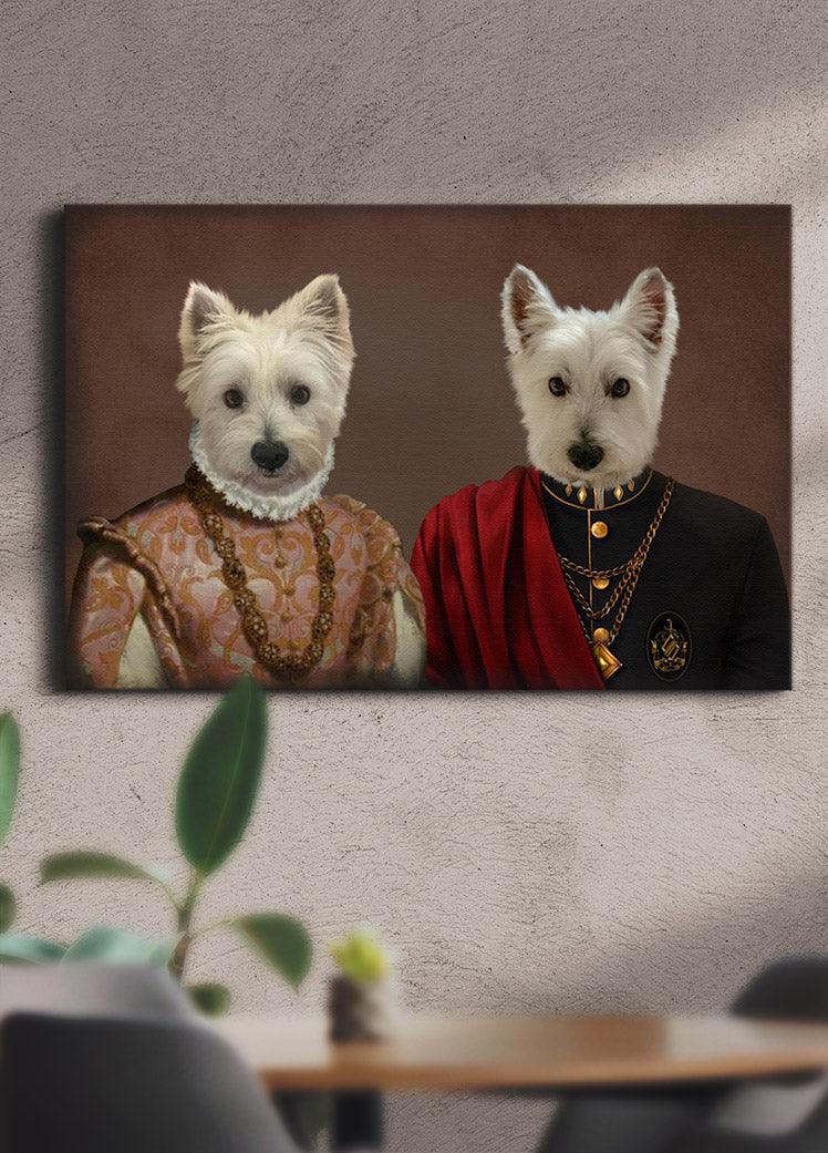 The Purple Couple - Custom Sibling Pet Portrait - NextGenPaws Pet Portraits