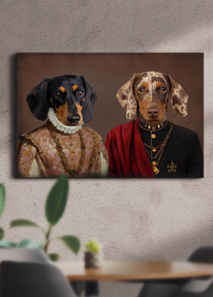 The Purple Couple - Custom Sibling Pet Portrait - NextGenPaws Pet Portraits