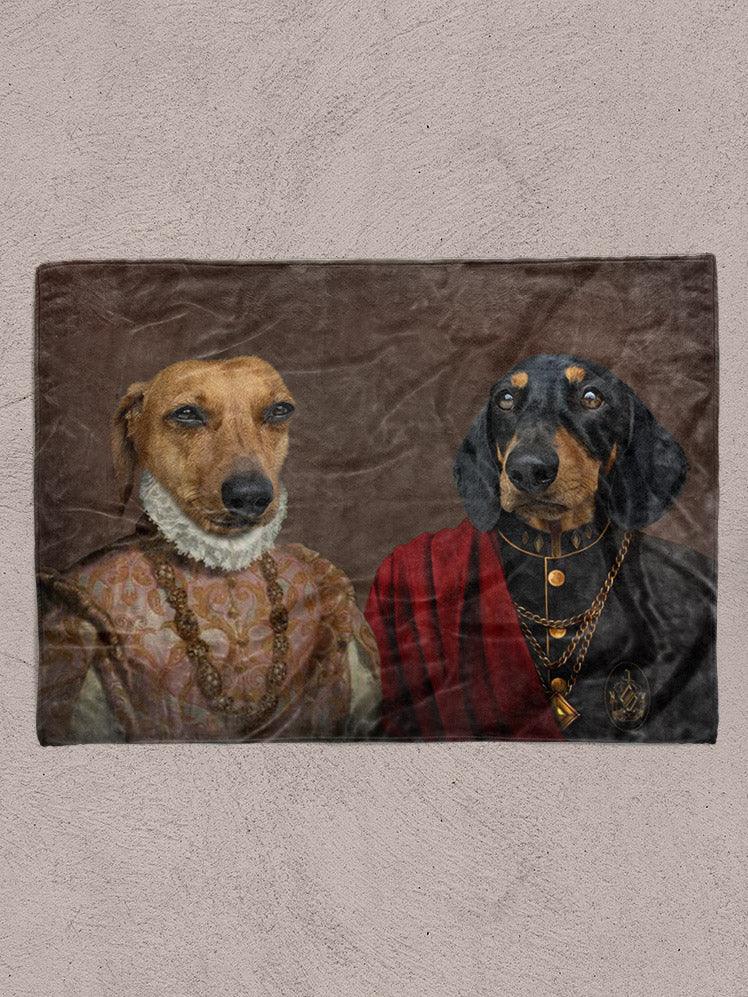 The Purple Couple - Custom Sibling Pet Blanket - NextGenPaws Pet Portraits
