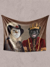 Load image into Gallery viewer, The Queen and The King - Custom Sibling Pet Blanket - NextGenPaws Pet Portraits