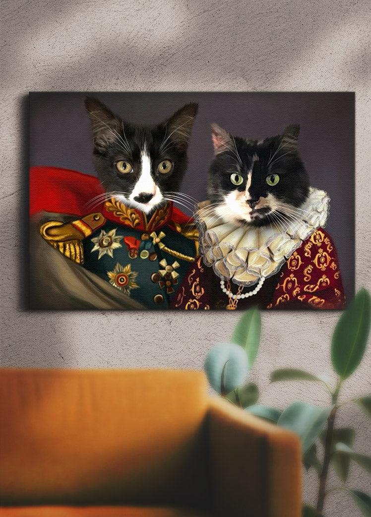 The Royal Couple - Custom Sibling Pet Portrait - NextGenPaws Pet Portraits