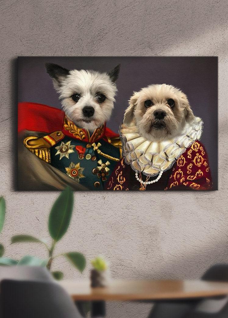 The Royal Couple - Custom Sibling Pet Portrait - NextGenPaws Pet Portraits