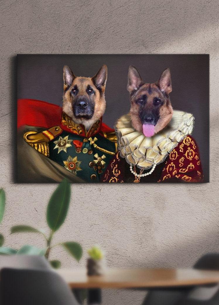 The Royal Couple - Custom Sibling Pet Portrait - NextGenPaws Pet Portraits